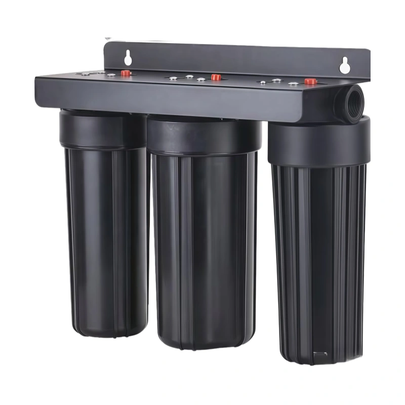 Whole-house water purification housing 10'' standard 3-stage with siding