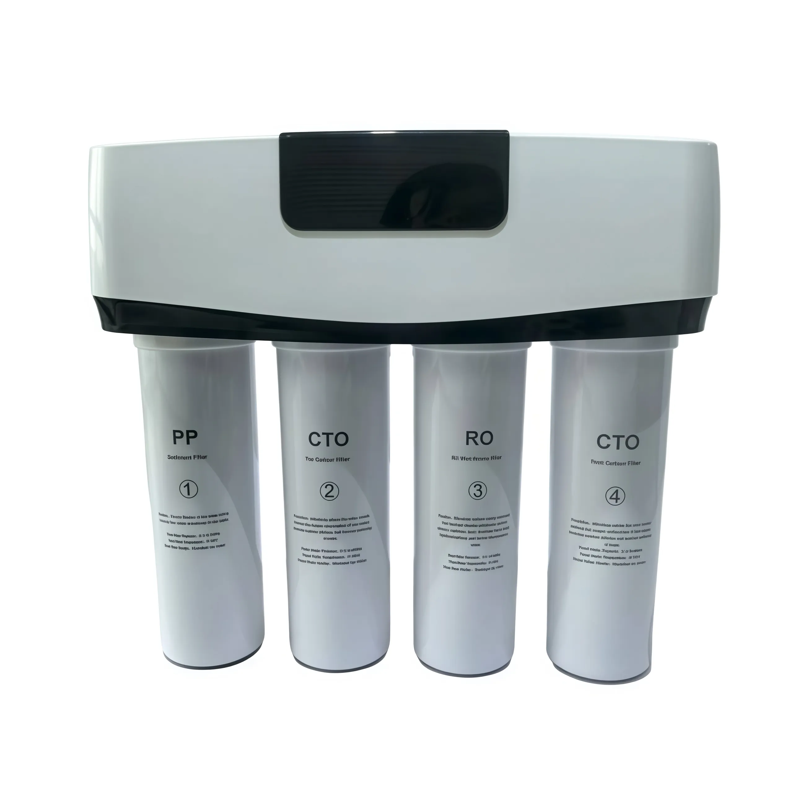 Household 4-stage precision filtration reverse osmosis water purifier with dust cover