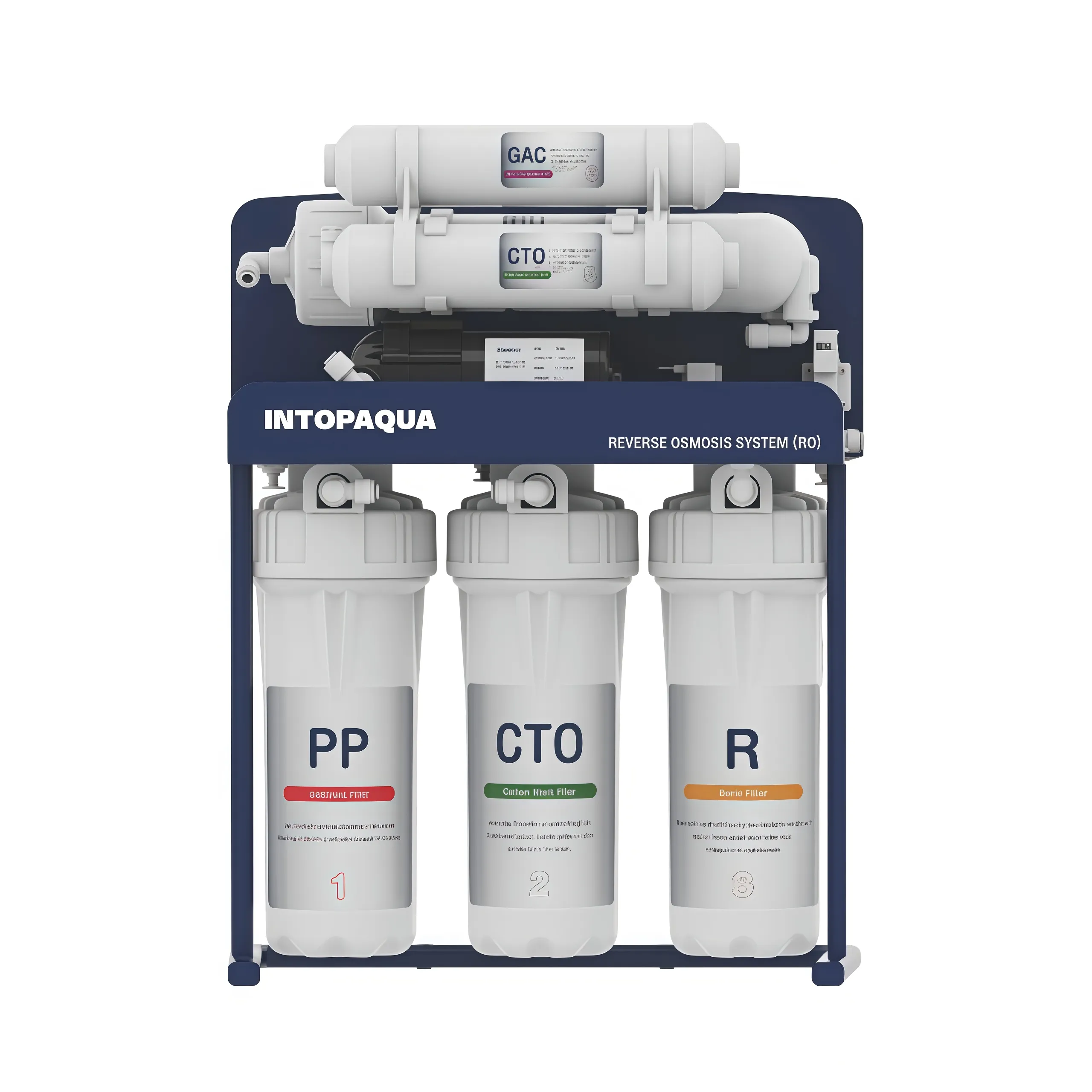Six-stage reverse osmosis water purifier with iron frame without electricity