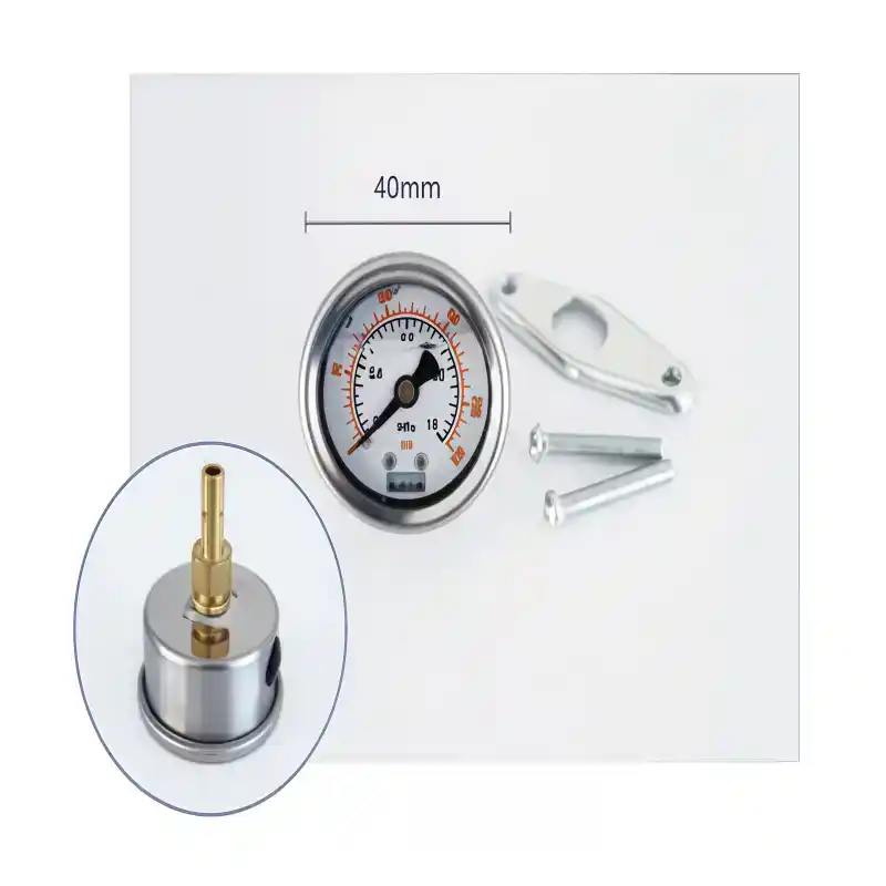 Quick-connect stainless steel pressure gauge