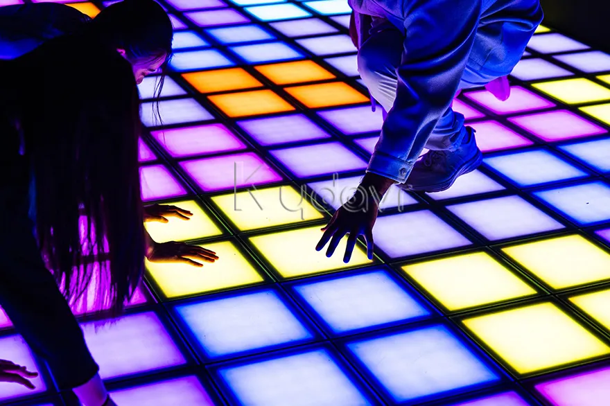 LED Floor Mega Grid Room interactive gaming arena