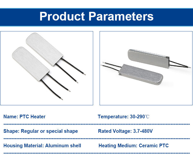 riscaldatore ptc in alluminio 3,7v 5v 12v 24v