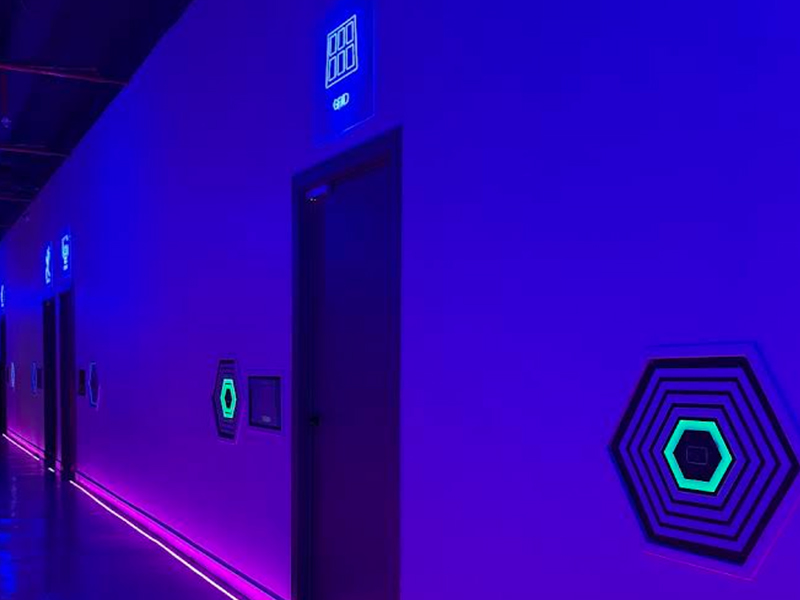 Players in interactive LED challenge games