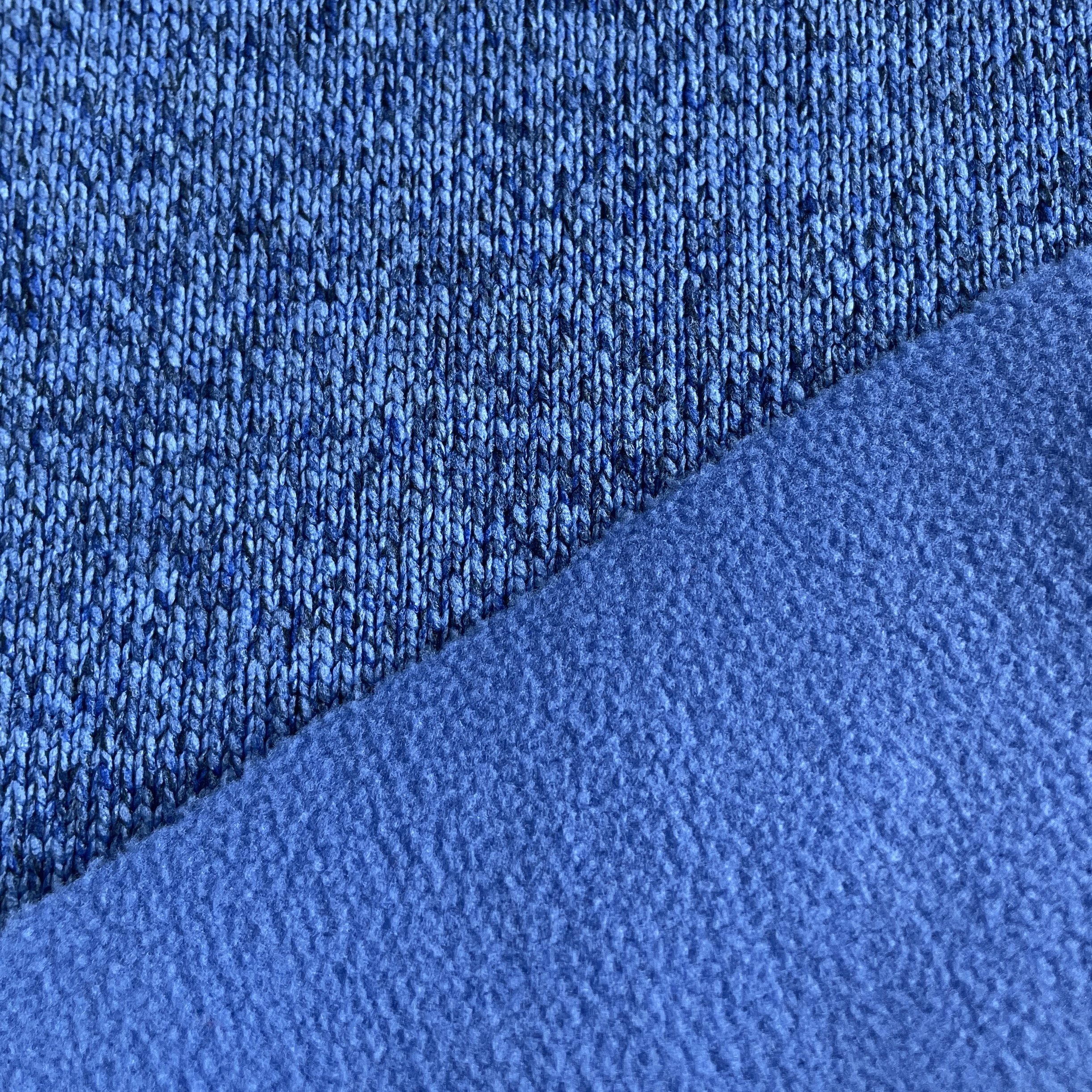 革命性的100%涤纶针织面料粘合抓绒