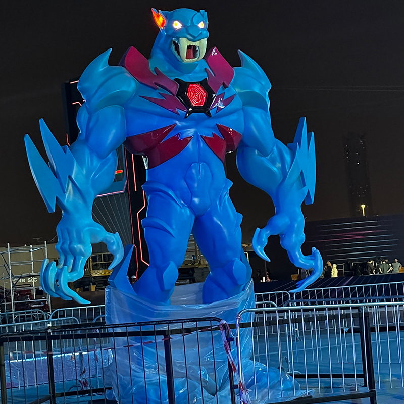 Mr Beast Crazy Challenge statue at Beast Land
