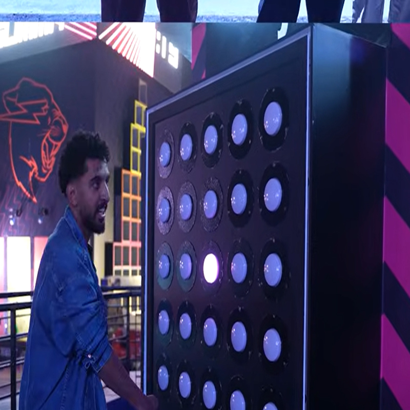 Player plays light wall in active game center