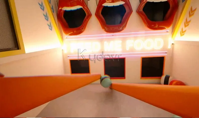 Chopstick ball toss in Crub crabs room fun