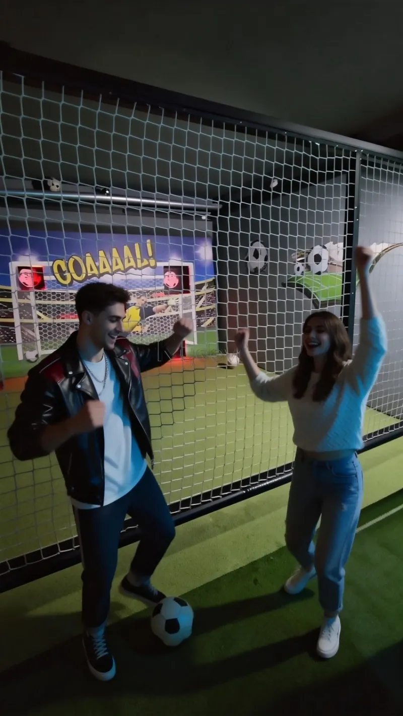 Fun team building football challenge activity