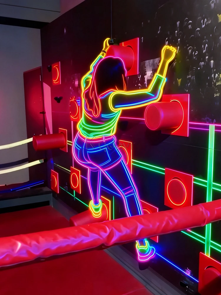 Muro da boxe da arrampicata interattivo per bambini