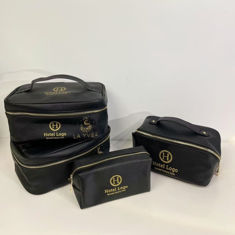 Custom Hotel Cosmetic Bags and Luxury Travel Amenity Kits