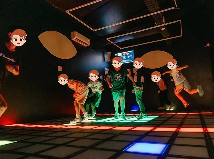 Evil Eyes Grid LED pixel interactive floor game