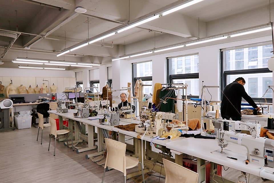 Our pattern design & sample making studio with dress forms and plotting machine