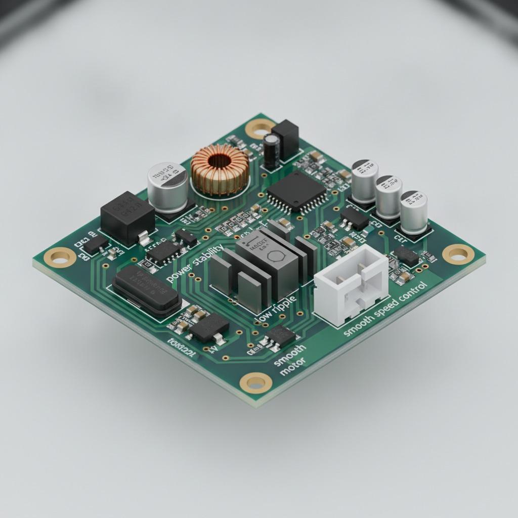 Low noise handheld fan circuit board