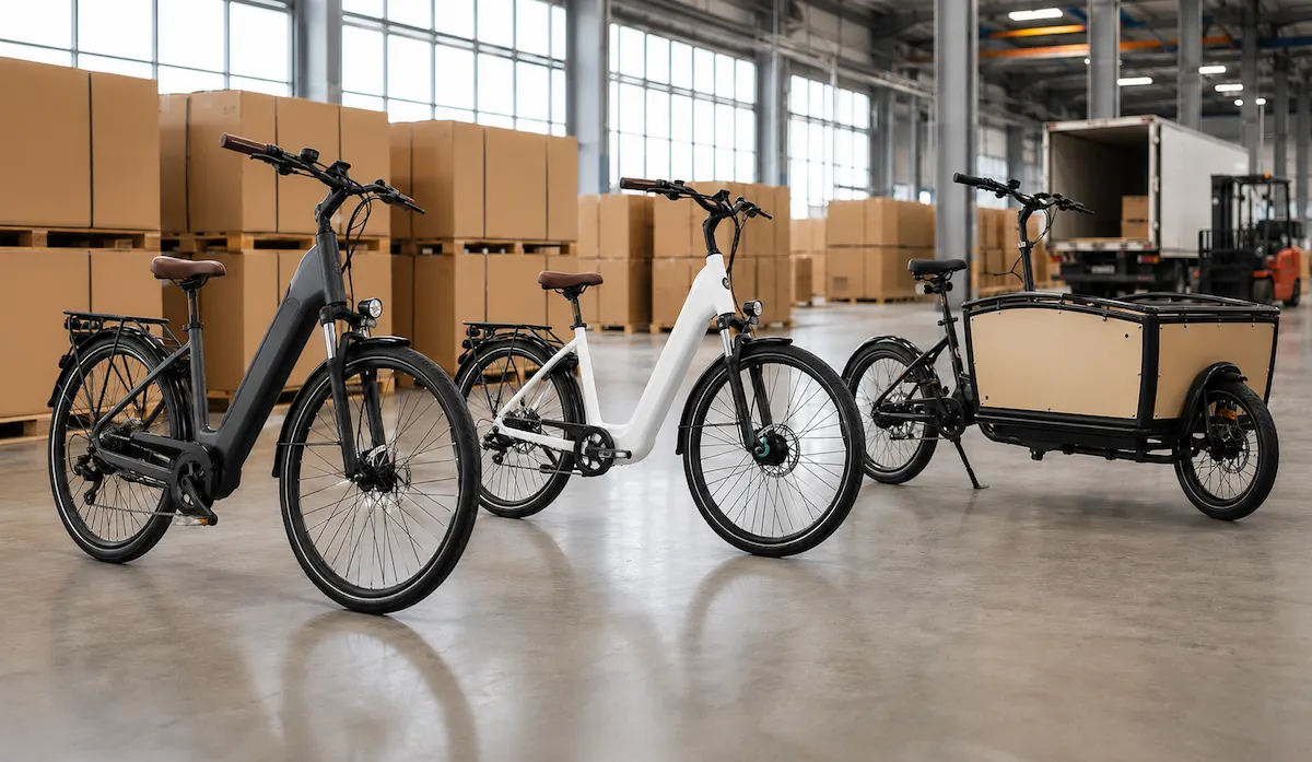 Versand im Lager der Elektrofahrradfabrik