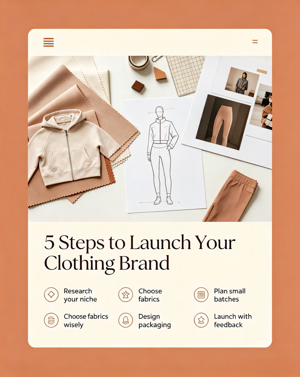 5 pasos para lanzar el flujo de trabajo de fabricación de tu marca de ropa deportiva y athleisure