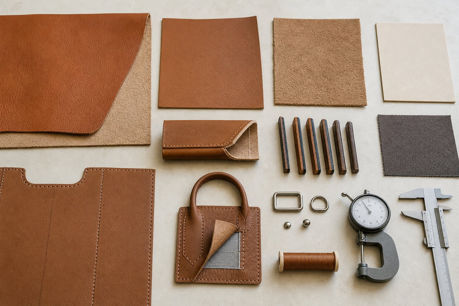 Vérifications des matériaux et de la fabrication des sacs en cuir