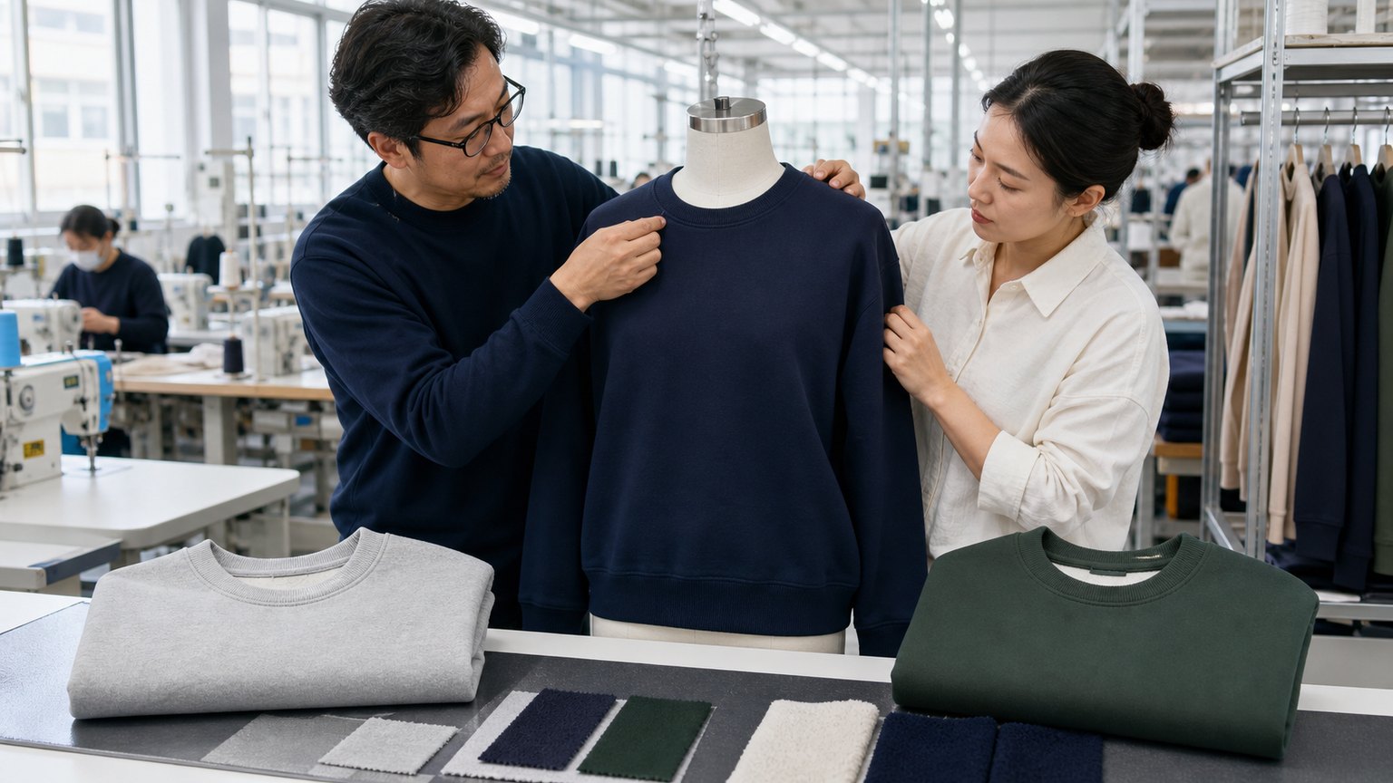 Avis sur un échantillon de sweat-shirt ras du cou en gros