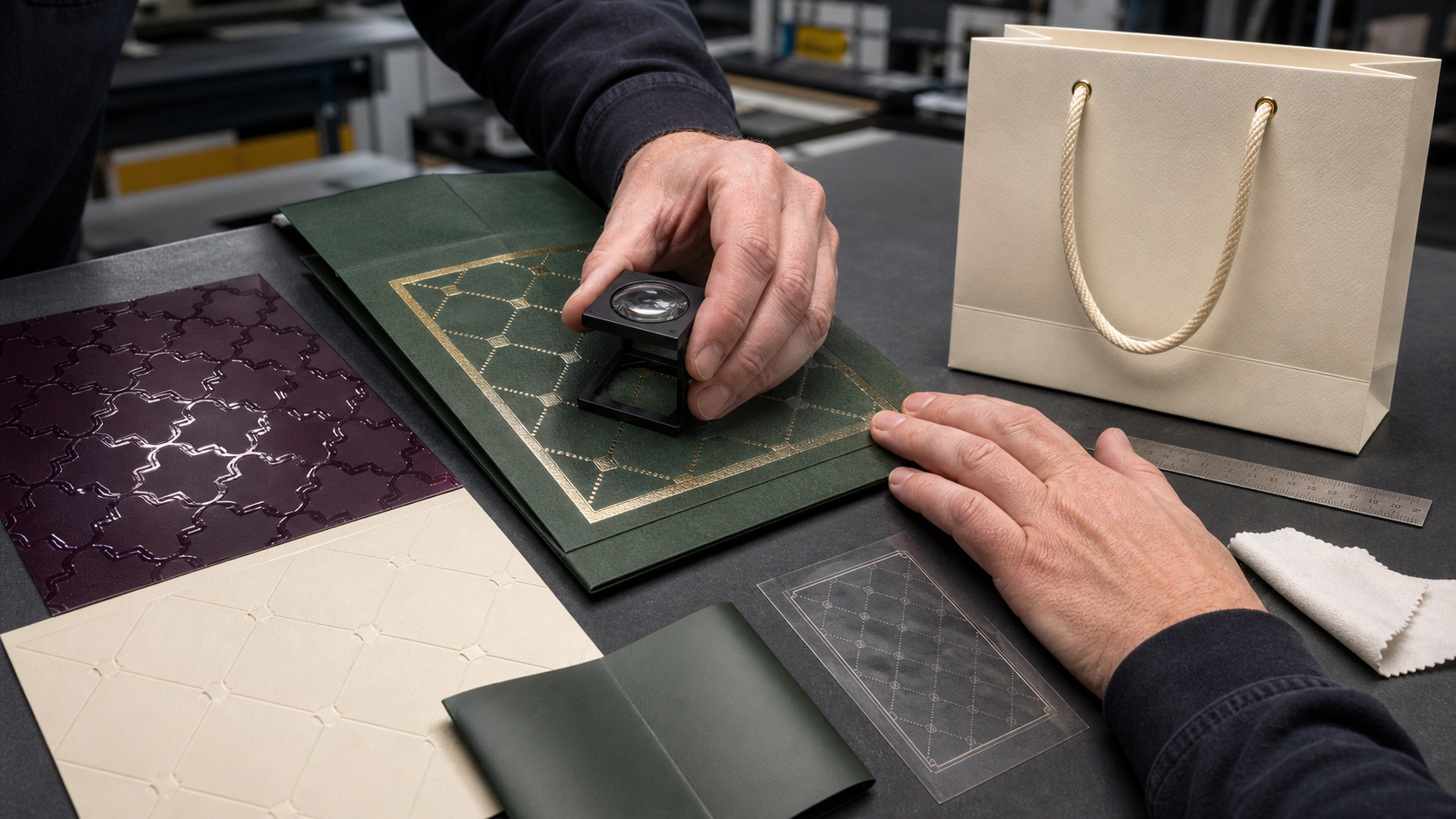 Luxury shopping bag finish quality approval