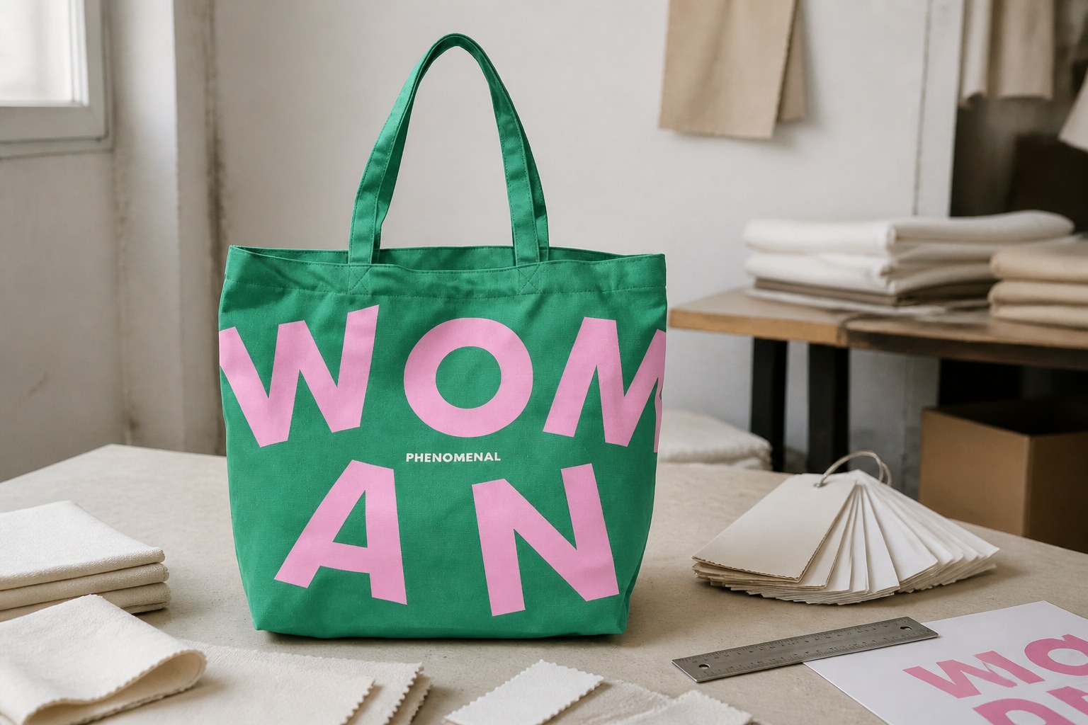 Échantillon de sac en toile sérigraphiée Luckystar