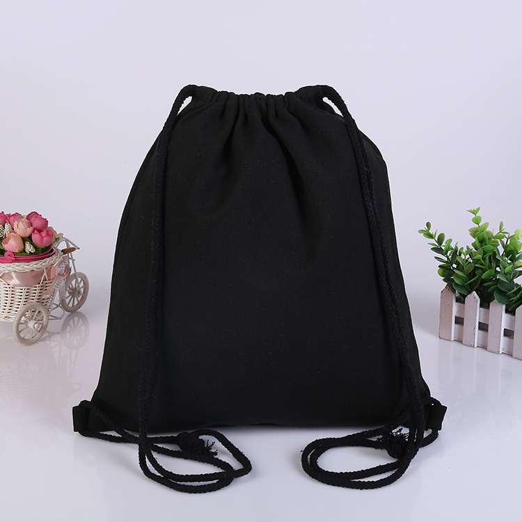 Échantillon authentique de sac à cordon noir vierge provenant de la boutique internationale LUCKYSTAR