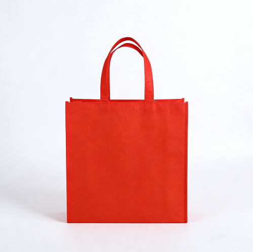 Sac cabas rouge structuré vierge (référence produit LUCKYSTAR)