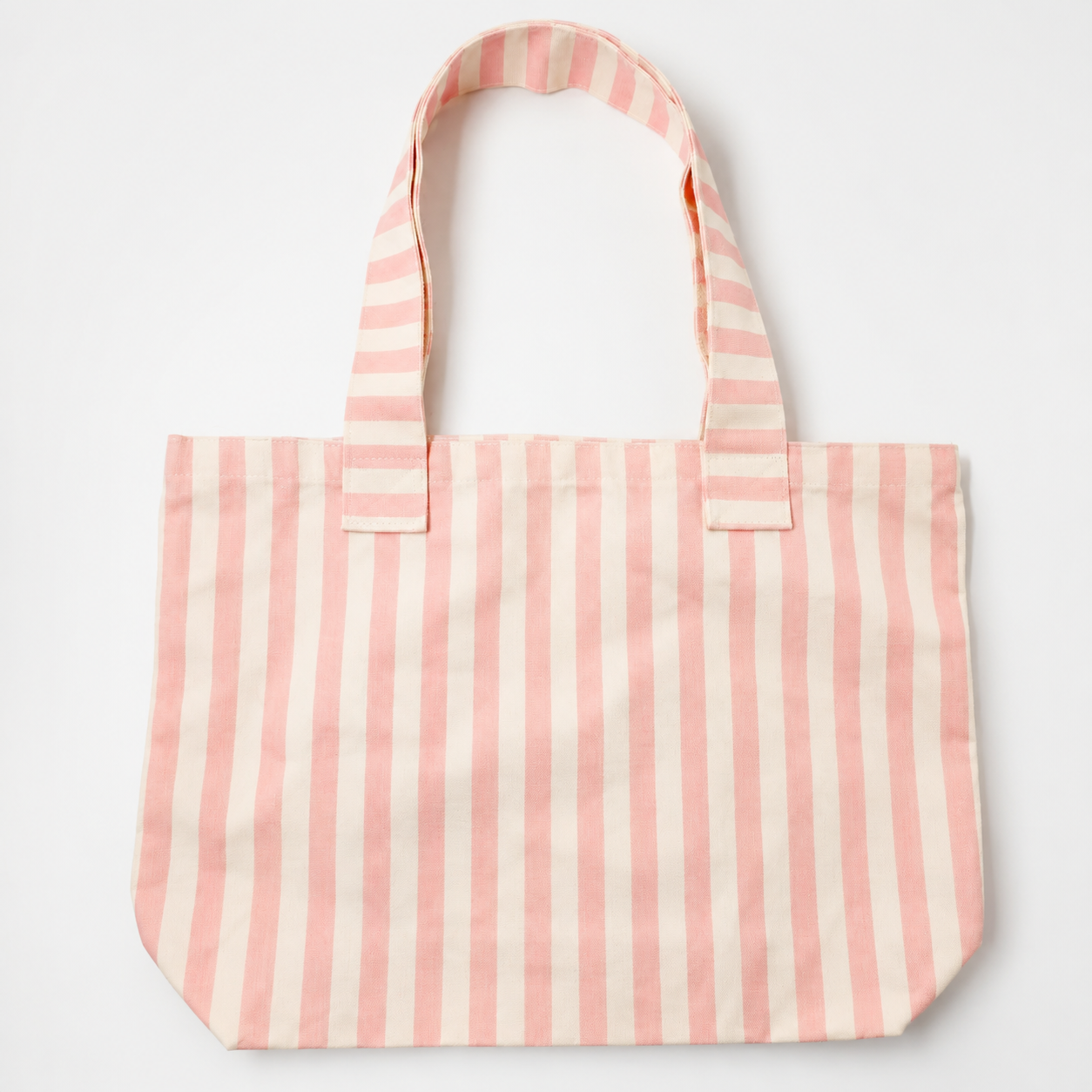 Sac cabas à rayures roses inspiré des véritables supports marketing de LUCKYSTAR