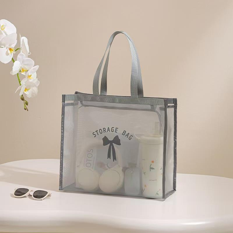 Single mesh shopping bag showing body, handle and binding