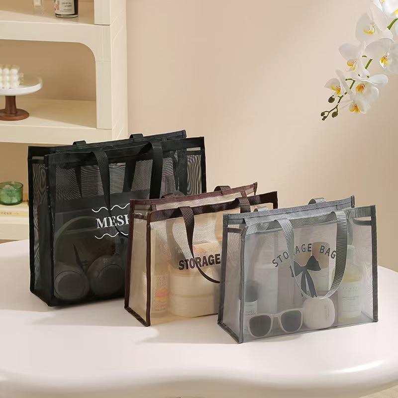 Several real mesh shopping bag color and size configurations