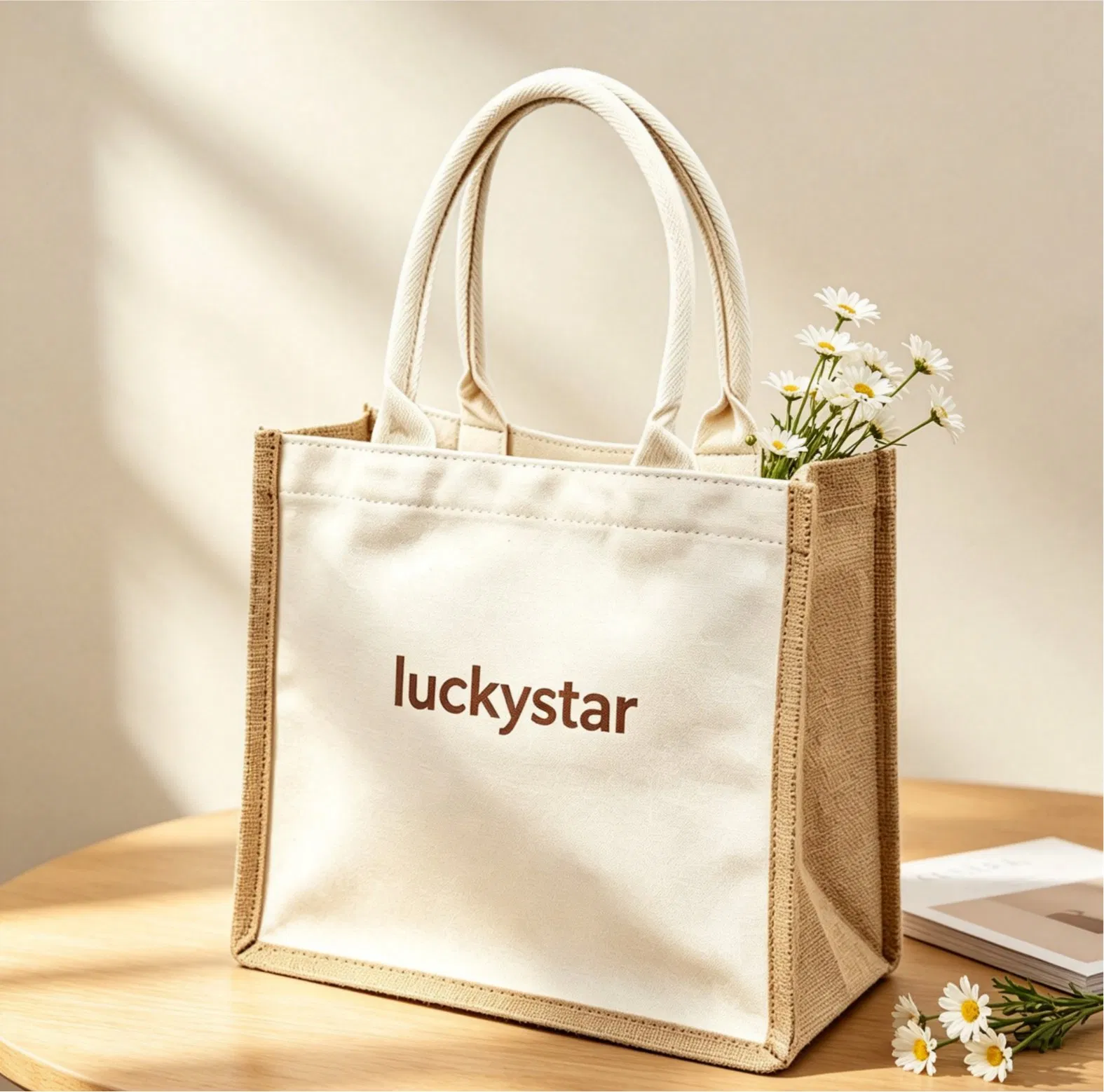LUCKYSTAR mixed-material reusable shopping bag
