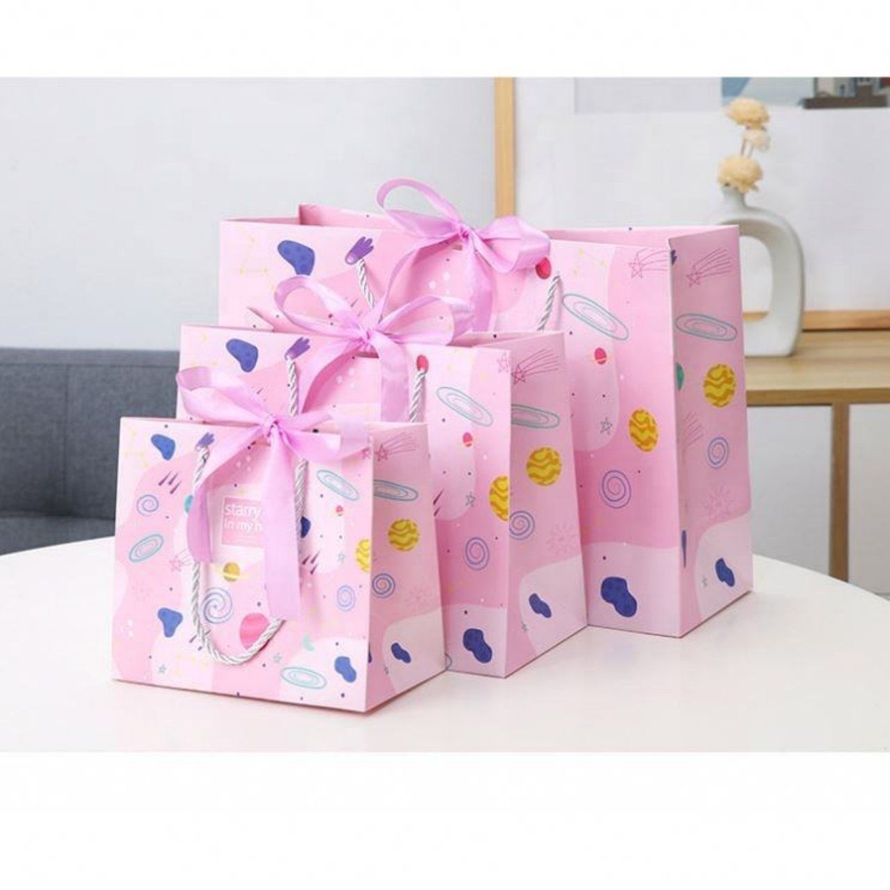 Paper shopping bag size and print range