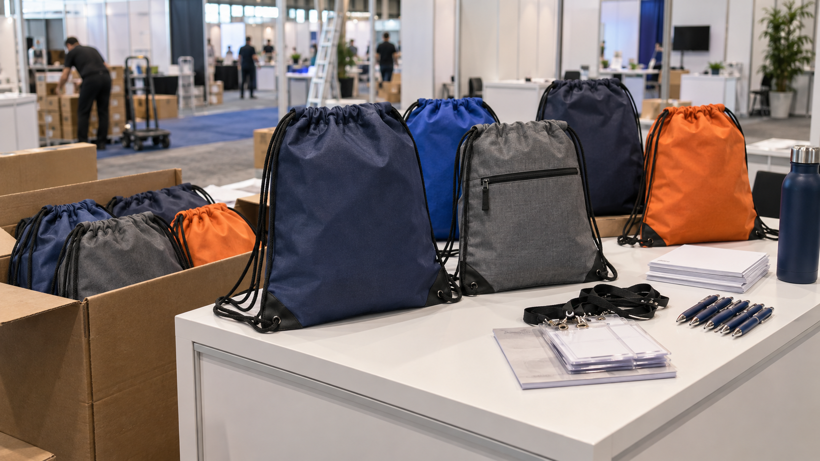 Promotional Drawstring Bags for Trade Shows