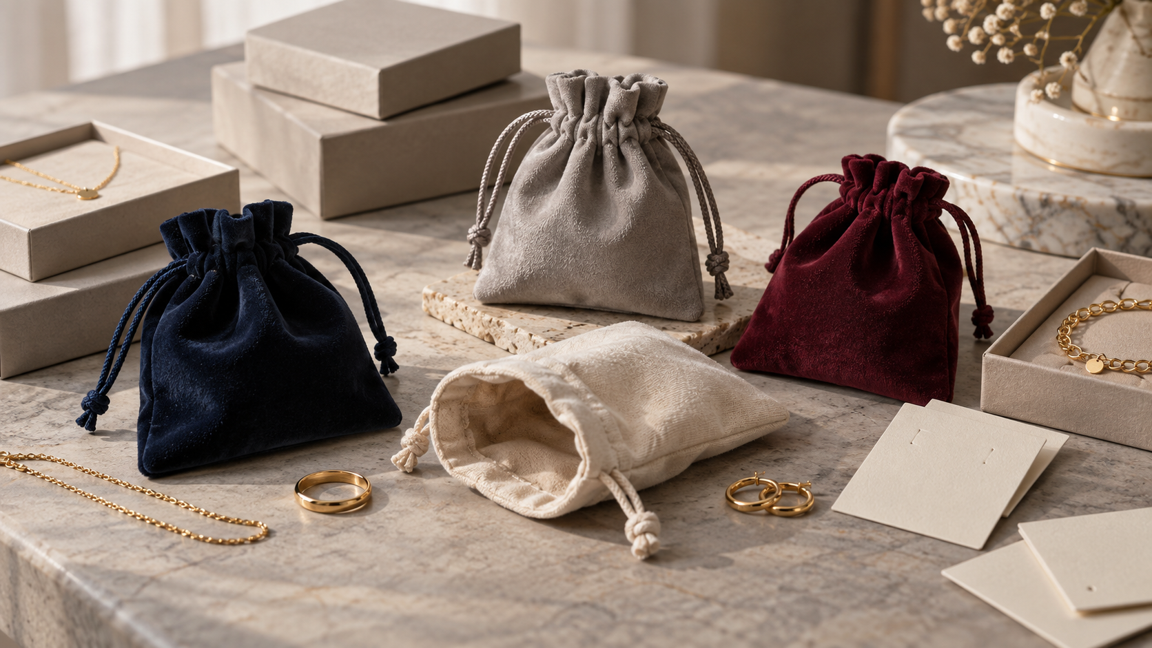 Drawstring Pouches for Jewelry Brands
