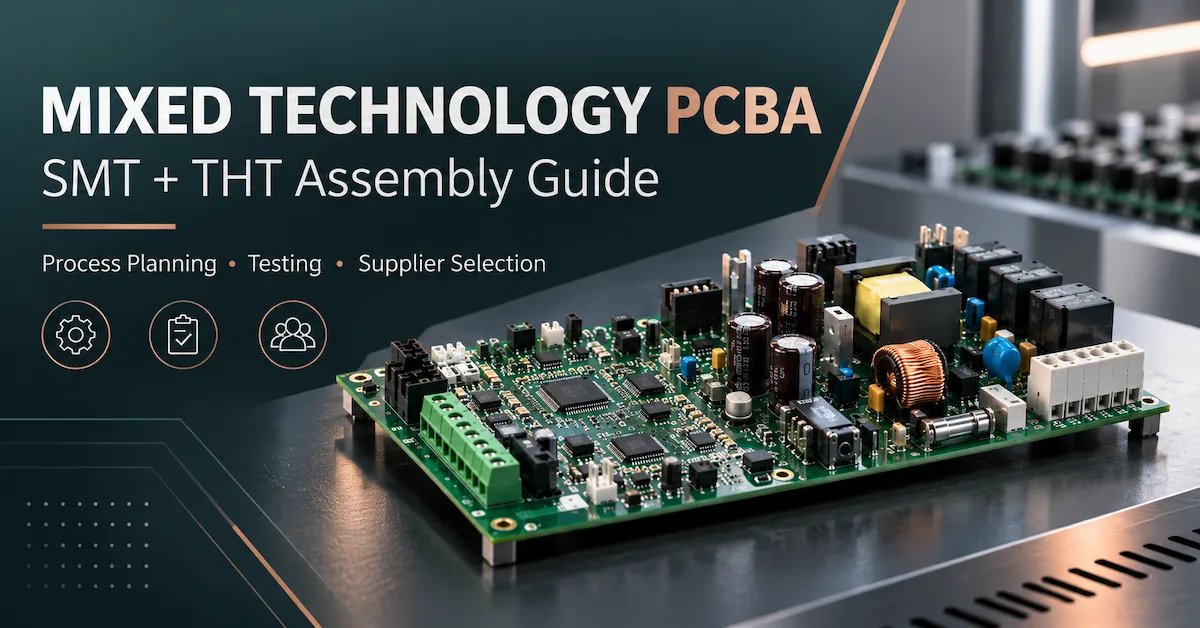 Mixed technology PCBA SMT and THT assembly