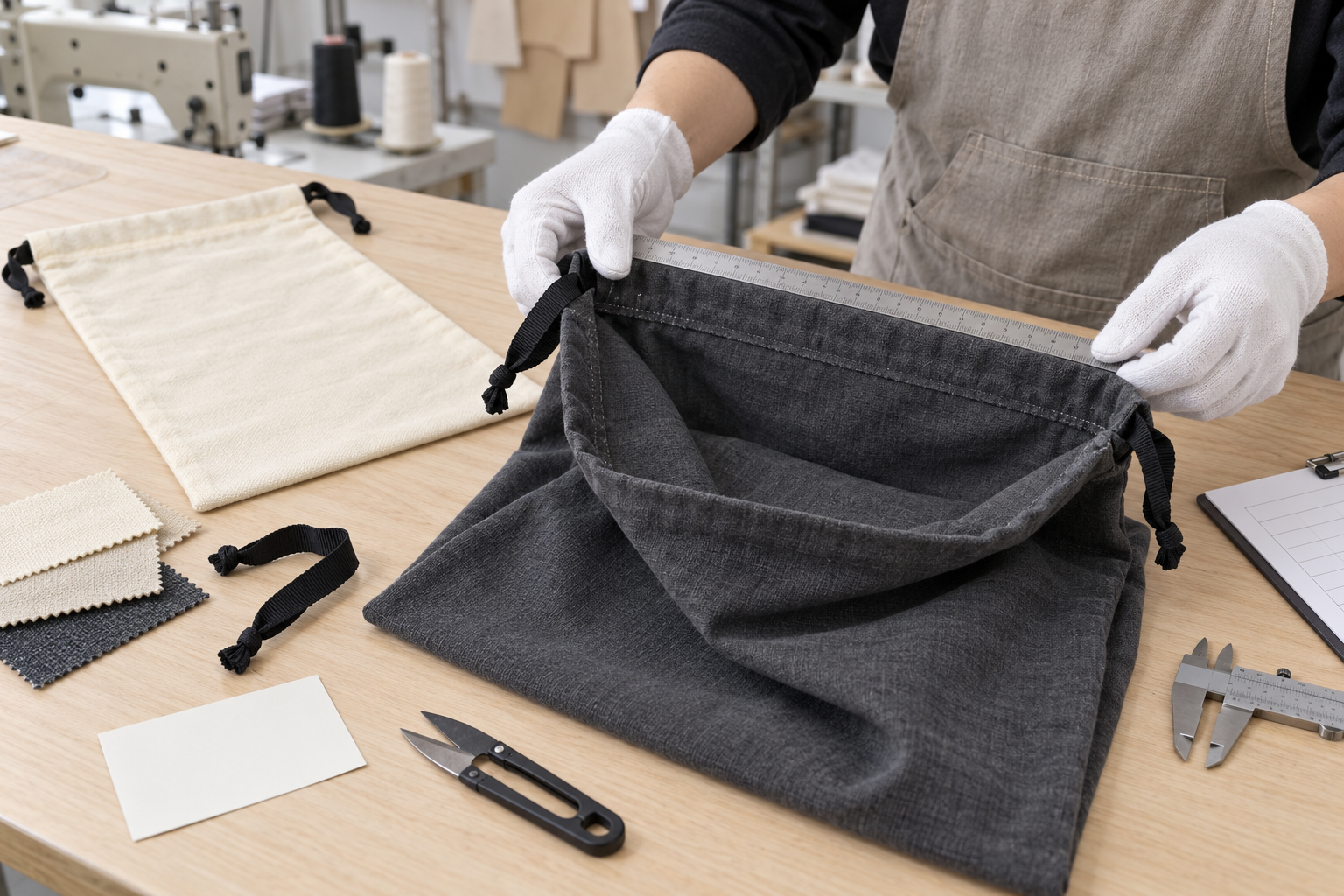 Fashion dust bag quality inspection